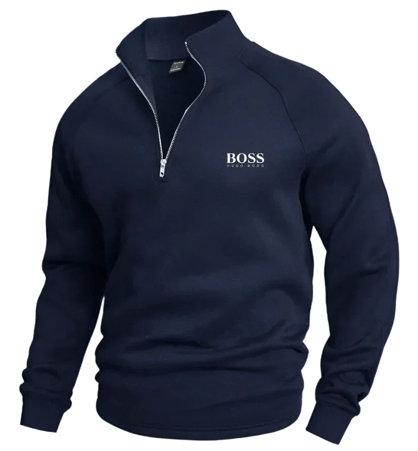 НՍԌО ВОЅЅ™  Baumwollpullover mit halbem Reißverschluss
